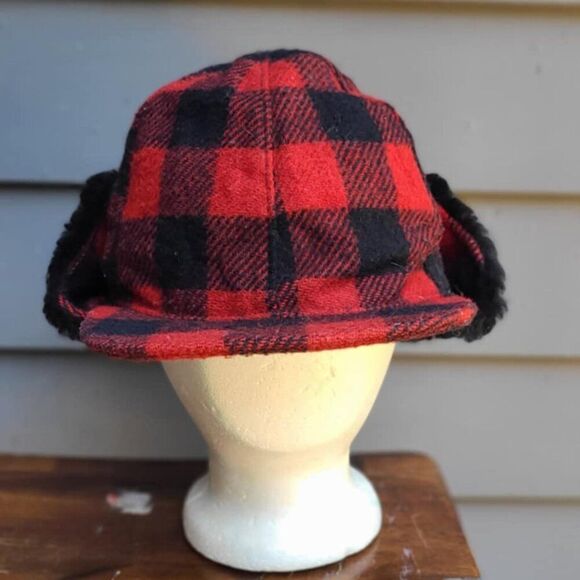 UGG Black shearling Red Black Buffalo Plaid Lumberjack Hat size L/XL main image 11
